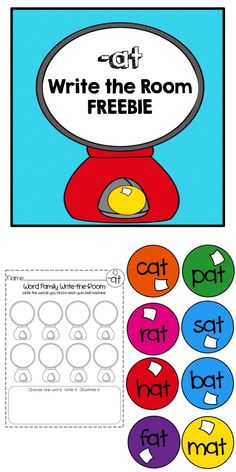 a printable worksheet to teach children how to write the room freebie