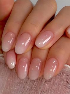 Pink  Collar   Geometric,Striped 3D Nails Embellished   Nail,Hand & Foot Care Nails Edgy, Short Round Nails, Nails Round, Fake Nails White, Star Acrylic, White Gradient, Nails Glossy, Short Fake Nails, Ombre Acrylic Nails