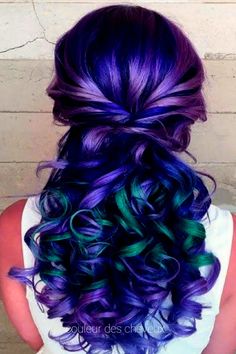 Underlights Hair, Balayage Ombre, Ombre Hair Color, Hair Dye Colors, Mermaid Hair, Rainbow Hair, Cool Hair Color, Crazy Hair