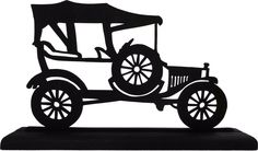 an old model t car is shown in black and white, with the measurements below it