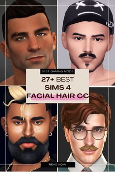 several different facial hair styles for males