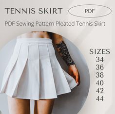 Upgrade your wardrobe with this stylish and versatile Pleated Skirt PDF Sewing Pattern! This digital sewing file provides you with everything you need to create a beautiful pleated skirt that will turn heads wherever you go. 🧵 Pattern Details: Skill Level: Beginner-friendly Size Range: Available in various sizes for a perfect fit Style: Classic pleated design with a modern twist Length Options: Choose from mini, knee-length for your preferred look Fabric Recommendations: Suitable for lightweigh Tennis Skirt Pattern, Skort Sewing Pattern, Sewing Pattern Women, Mini Skirt Pattern, Pleated Skirt Pattern, Women Sewing, Women's Sewing Pattern, Pleated Tennis Skirt, Skirt Patterns Sewing