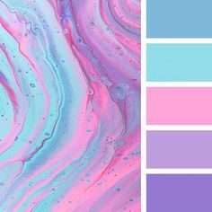 the color scheme is pink, blue and purple with some white on top of it