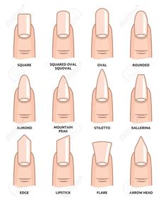 Unghie Sfumate, Acrylic Nail Shapes, Different Nail Shapes, Round Nails, Nail Forms, Summer Acrylic Nails, Acrylic Nails Coffin, Short Acrylic Nails