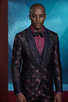 There are no limits in this royal custom one of a kind tuxedo for men or women. Bring your unique and ambitious style to any formal event in this patterned purple and black fabric that will take your luxury wear to new horizons. FREE SHIPPING ON ORDERS OVER $199 COLOR Purple COMPOSITION N/A YARN COUNT N/A WEIGHT 290g FABRIC STYLE Jacquard OCCASION Wedding/Gala Luxury Wear, Tuxedo For Men, Black Fabric, Purple And Black, Formal Event, Color Purple, Composition, Bring It On, For Men