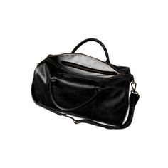 Leather Travel Bag With Luggage Sleeve, Leather Travel Accessories With Leather Handles, Classic Black Travel Bag For Trips, Black Leather Duffle Bag For Travel, Black Leather Lined Satchel For Travel, Black Travel Satchel With Leather Lining, Black Travel Bag With Leather Lining, Black Leather-lined Satchel For Travel, Leather Travel Accessories For Overnight Trips