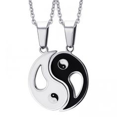 Couple Necklace – Yin Yang  Price: 9.99 & FREE Worldwide Shipping  #outfitinspiration Black And White Best Friends, Diamond Infinity Necklace, Yin Yang Necklace, Necklaces Set, Infinity Charm, Couple Necklaces, Infinity Necklace, Diamond Cross Pendants, Green Jewelry