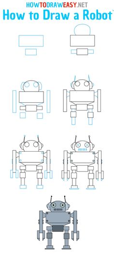 the instructions for how to draw a robot