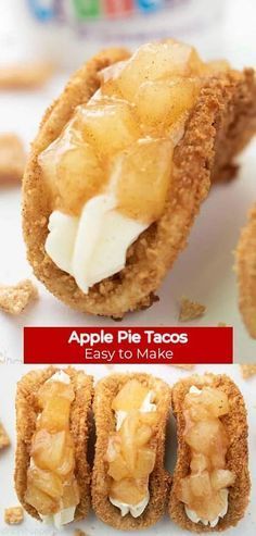 apple pie tacos are easy to make and so yummy they look like desserts