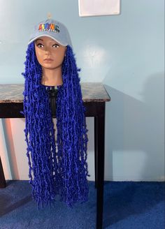 Long Distressed Butterfly Locs, Butterfly Locs Wig, Distressed Butterfly Locs, Blue And Black Butterfly, Butterfly Locks, Caterpillar Alice In Wonderland, Butterfly Braids, Mermaid Stuff, Butterfly Locs