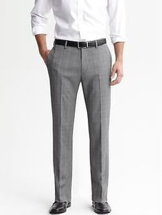 Tailored slim charcoal wool trouser | Banana Republic Gray Flat Front Pants For Business Casual, Classic Gray Dress Pants With Pockets, Gray Slim Fit Dress Pants For Business, Tailored Gray Dress Pants For Business Casual, Classic Gray Dress Pants For Business Casual, Formal Gray Dress Pants For Fall, Gray Business Dress Pants With Pockets, Business Gray Dress Pants With Pockets, Gray Dress Pants With Welt Pockets For Business Casual