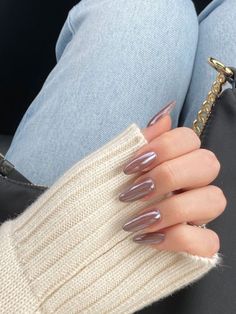 Tan Chrome Nails, Russian Manicure, Unghie Sfumate, September Nails, Nagel Tips, Shiny Nails, Nail Swag, Nails 2024, Neutral Nails