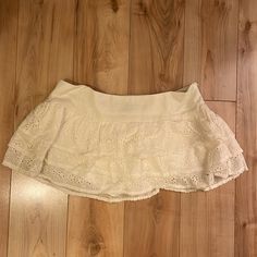 New Never Worn! Fluer Ruffled Eyelet Mini Skort Mini Skort Size Small Runs Larger (Xs Felt Like A S) Super Cute For The Summer!! Easy On And Off With Zipper Cotton Mini Hem Shorts For Summer, Summer Cotton Mini Hem Shorts, Summer Cotton Stretch Mini Skirt, Summer Stretch Cotton Mini Skirt, Stretch Cotton Mini Skirt For Summer, Vacation Cotton Skort, Summer Cotton Skort (shorts Skirt), Summer Mini Hem Bottoms For Day Out, Summer Mini Length Cotton Bottoms