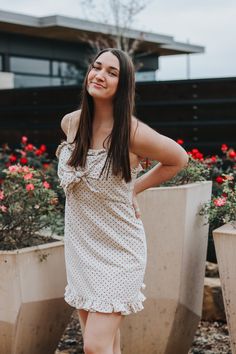 You go girl, you can do it all in this dress! Ashtyn is wearing a size large Lightweight- 70% Cotton 30% LinenSize Chart:Small: Hips: 36” Bust: 32”Medium: Hips: 38” Bust: 34”Large: Hips: 40” Bust: 36”This item is final sale. Chic Polka Dot Cotton Dress, Chic Cotton Polka Dot Dress, Cute Midi Length Dress For Day Out, Cute Polka Dot Dress For Day Out, Cute Midi Dress For Day Out, Polka Dot Knee-length Dress For Day Out, Knee-length Polka Dot Dress For Day Out, Hey Babe, Boutique Gifts