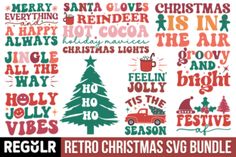 the retro christmas svg bundle