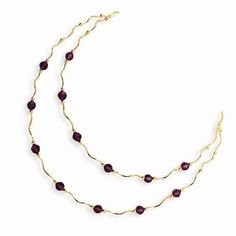 Metal: 14k Yellow GoldChain Length:15 inGemstones: CrystalFinish: Polished Free U.S. Shipping for orders over $99 Protected by our 30-Day Risk Free Returns! Gold Amethyst Single Strand Necklace, Purple Amethyst Beaded Chain Jewelry, Gold Amethyst Beaded Necklace With Faceted Beads, Elegant Purple Necklace With Faceted Beads, Elegant Purple Multi-strand Beaded Necklaces, Purple Crystals, Crystal Necklace, Chains Necklace, Womens Necklaces