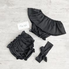 CASEY - BLACK TOP/SHORTS SET | Miss Lyla Boutique Elegant Summer Ruffle Sets, Elegant Summer Ruffled Sets, Spring Black Sets For Day Out, Elegant Summer Sets With Ruffles, Elegant Summer Set With Ruffles, Cute Solid Color Summer Sets, Black Sets For Day Out In Spring, Playful Black Sets For Spring, Chic Black Spring Sets