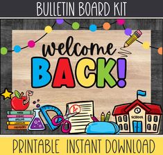 the bulletin board kit is ready to be used as a welcome sign for students and parents