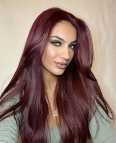 Red Hair Outfits, Spring Hair Color Ideas, Spring Hair Trends, Cherry Red Hair, Wine Red Hair, Wine Hair, Red Hair Inspo