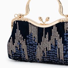 Share your beguiling style with the Alyannah Sequin Flannel Handbag. Its sleek design offers a chic silhouette, while its hand-woven flannel with unmatched sequin design makes for an elegant texture. A touch of opulence awaits any woman upon discovering this bag, the perfect complement to any glamorous outfit. Now available in black, red, deep teal, and navy blue. Sequin Handbag, Sequin Purse, Elegant Texture, Glamorous Outfits, Floral Heels, Sequin Design, Beautiful Handbags, Deep Teal, Cute Bags