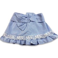 Label- Nicole Miller Skirt  Condition- Excellent  Size- 2T Material- Cotton Cute Blue Cotton Skirt, Blue Cotton Skort For School, Nicole Miller, Boho Shorts, Skirt, Lace, Blue, Clothes