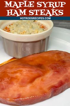 Take your Ham Steaks up a notch with this super easy to make Maple Syrup marinade. It also doubles as a delicious glaze for your ham. Ham Steak Recipes, Ham Steaks, Tasty Meat, Canadian Food, Leftover Ham, Fusion Food, Breakfast Food