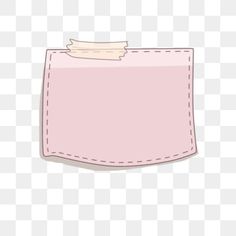 a pink pocket with some paper sticking out of it, cartoon png and psd