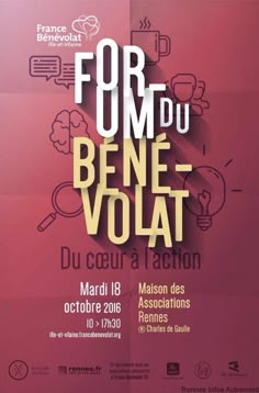 a poster with the words for bene voat on it