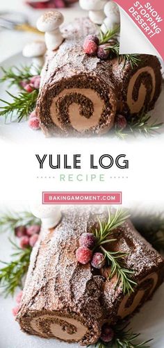 the yule log recipe is ready to be eaten