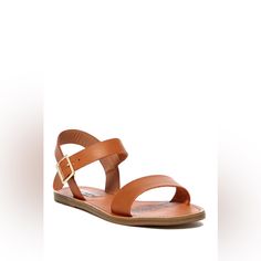 Hello! I Hope You’re Having An Amazing Day! Please Let Me Know If You Have Any Questions. Thanks! Brown Flat Sandals For Day Out, Brown Flat Heel Sandals For Day Out, Trendy Brown Sandals For Day Out, Brown Sandals With Buckle Closure For Day Out, Shoes Steve Madden, Cognac Color, Amazing Day, Steve Madden Shoes, Flat Sandals