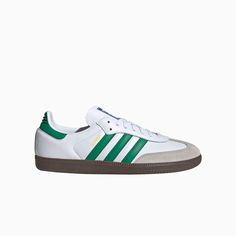 Shop Adidas Men's Originals Samba OG Shoes at Tops and Bottoms USA. Discover the latest styles and enjoy free shipping on select items site-wide. shop now & save more. Style: IG1024, Color: White Green White Sneakers With Gum Sole For Outdoor Activities, Samba Og Shoes, Green Style, Green Man, Shoes White, Green Fashion, Lace Closure, Shoe Sale, Synthetic Leather