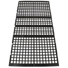 a black metal grate on a white background