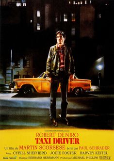 a movie poster for taxi driver starring martin scorsse