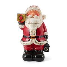 a santa clause figurine is shown on a white background