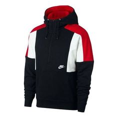 Nike Casual Sports Splicing Contrasting Colors Jacket Black AQ2066-010 (Men's) Nike Casual, Nike Fit, Hoodie Jacket, Nike Jacket, Contrasting Colors, Nike Men, Bears, Queen, Nike