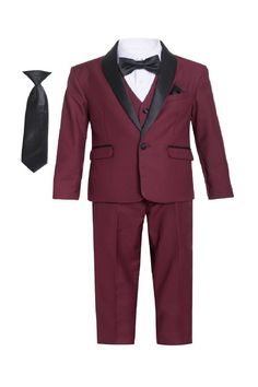 For a celebratory event, choose this Boys Husky Fit Shawl Collar Tuxedo Seven Pieces Set by Magen Kids. Tuxedo jacket, dress pants, vest, dress shirt, satin tie, and satin pocket square are all included. Tuxedo comes in black color for an elegant and distinctive look. Suitable for any special occasion, such as a holiday, birthday party, communion, Easter, or church. Get your young man all the items he needs to look dapper at his upcoming event! Elegant Fitted Dress-up Sets, Notch Lapel Tuxedo Sets For Fall, Fall Tuxedo Set With Notch Lapel, Tailored Tuxedo Set For Fall, Fitted Suit For Fall Costume Party, Fitted Suit For Costume Party In Fall, Winter Party Sets With Suit Collar, Tailored Fall Tuxedo Set, Fitted Long Sleeve Dress-up Sets