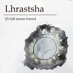 a drawing of a moon with the words litrasha in it's center