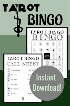 the tarot bingo game and its instructions