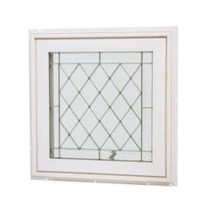 an image of a white window with diamond pattern