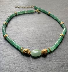 AVENTURINE CHOKER NECKLACE - Etsy Adjustable Aventurine Beaded Necklace Gift, Bohemian Aventurine Beaded Necklaces, Bohemian Aventurine Beaded Necklace, Bohemian Gold Aventurine Necklace, Handmade Adjustable Aventurine Beaded Necklaces, Bohemian Adjustable Jade Beaded Necklaces, Pendant Necklaces, Necklace Etsy, Choker