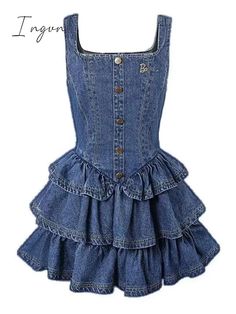 886879588-1 Only Jeans, Clothes Korean Style, Floral Denim, Fashion Design Clothes, Piece Dress, Jeans Dress, Cute Casual Outfits, Set Dress, Denim Dress