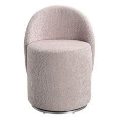 a round chair that is made out of fabric