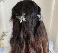 Butterfly Hair Claw, Fashion Butterfly, Clip Hairstyles, Hair Stylies, Penteado Cabelo Curto, Dream Hair