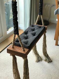 a chair made out of rope and ropes