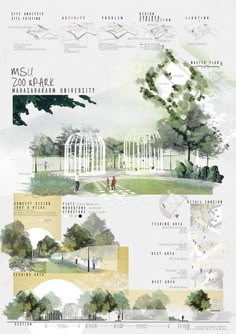 an illustrated map shows the various types of trees and plants in different locations, with information about them