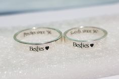 "✤ Unique and personalized, you can add name, date, initials, quote, signature, handwriting, picture, etc. Make it only one piece on the world. ✤ This list for one ring if you want 2 rings or more please select in quantity. ✤ Can engrave both inside and outside 20 characters limit (inside + outside < 20 characters, all sign and symbols are counted) If you want to engrave more than 20 characters, please buy this list >> https://www.etsy.com/listing/725423787/extra-engrave-characters ✤ Ma Custom Text Engraved Silver Ring For Gift, Silver Engraved Ring For Anniversary With Custom Text, Silver Engraved Ring With Custom Text For Anniversary, Silver Anniversary Ring With Custom Engraving, Customized Silver Engraved Ring For Anniversary, Sign And Symbols, Roman Numeral Ring, Best Friend Rings, Rings Personalized