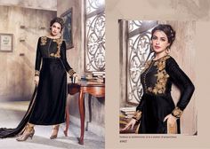 Black Patiala Suit, Wedding Salwar Suits, Boutique Style Dresses, Celana Fashion, Silk Design, Indian Salwar, Kameez Designs, Black Velvet Pants, Indian Salwar Kameez