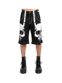 Tripp Dark Street Pants Tripp Shorts, Halloween Pajama Pants, Tripp Nyc Pants, Tripp Pants, White Gothic, Gothic Pants, Rave Style, Dark Street, Strap Pants