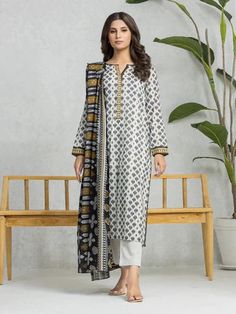 Brand: edenrobe Product: EWU24A1-28065-3PCollection: Allure Lawn Unstitched - Spring Summer CollectionFabric: Lawn DESIGN DETAILS: 3M Printed Lawn Shirt 2.5M Printed Lawn Dupatta 1.8M Dyed Trouser DISCLAIMER:* Lining, Laces, and Tassels are not included in unstitched variants.* Embellishment items in stitched outfits are subject to market availability.* The actual colors of the outfit may vary from the colors being displayed on your device. CARE INSTRUCTIONS: Extra Fabric Has Been Used For Shoot Original Color May Vary Slightly From The Picture Dry Clean Recommended Iron The Clothes At Moderate Temperature Do Not Use Bleach, Or Stain Removing Chemicals Damp Fabric Should Not Be Exposed To Sunlight edenrobe Allure Lawn Spring Summer Collection Authenticity Guaranteed – 100% Original Brand 3 Lawn Design, Lawn Shirts, Spring Summer Collection, Extra Fabric, Fabric Stores Online, Jacquard Fabric, Designer Suits, The Clothes, Fabric Store