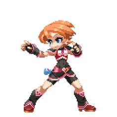 an image of a woman in pixel art style holding a baseball bat and wearing shorts